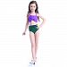 Luerme 2pcs Little Girls Swimwear Kids Mermaid Tail Swimsuit Swimming Costume Summer Beach Bikini Set (4-5 Years)
