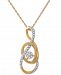 Diamond Swirl Pendant Necklace (1/10 ct. t. w. ) in 10k Gold