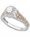Diamond Two-Tone Engagement Ring (1/2 ct. t. w. ) in 14k Gold and White Gold