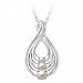 Generations Of Love Women's Rhodium-Plated Cultured Freshwater Pearl Pendant Necklace