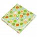 Kushies Flannel Receiving Blanket - Single Pack (Crazy Circles Green)