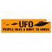UFO People have a right to know Bumper Sticker