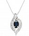 Sapphire (1 ct. t. w. ) & Diamond (3/8 ct. t. w. ) Pendant Necklace in 14k White Gold