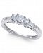 Diamond Trinity Engagement Ring (1/2 ct. t. w. ) in 14k White Gold
