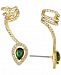Rachel Rachel Roy Gold-Tone Abalone-Look Stone and Pave Wrap Ear Climber with Cuff