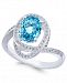 Blue Topaz (2-1/6 ct. t. w. ) & Diamond (1/3 ct. t. w. ) Ring in 14k White Gold