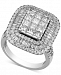 Diamond Square Halo Ring (3 ct. t. w. ) in 14k White Gold