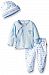 Magnificent Baby Long Sleeve Airplane Kimono, Pant and Hat Set, Blue, Newborn