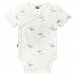 Kushies Baby Boys Short Sleeves Bodysuit, White Print, 3 Months