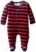 Magnificent Baby Baby-Girls Infant Velour Footie with Applique, Red/Navy, 12 Months