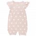 Kushies Baby Girls Rompers, Light Pink Print, 6 Months