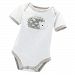 Baby Aspen Unisex-Baby Newborn Hedgehugs Bodysuit, Gray/White, Small