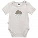 Kushies Baby Infant Short-Sleeves Bodysuit, Light Grey, 1 Month