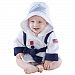 Baby Aspen Cosmo Tot Astronaut Hooded Spa Robe, White/Blue/Red