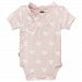 Kushies Baby Girls Bodysuit Short Sleeves, Light Pink Print, 1 Month