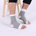 Banstore Sport Men Women Anti Fatigue Flexible compression foot sleeves Short Socks (M, White)