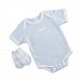 Baby Aspen Little Bodysuit and Socks, Blue/White, Prince, 0-6 Months