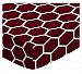 SheetWorld Fitted Sheet (Fits BabyBjorn Travel Crib Light) - Burgundy Honeycomb - Made In USA - 24 inches x 42 inches (61 cm x 106.7 cm)