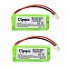 2 Pack of VTech CS6859-4 Battery - Replacement for VTech Cordless Phone Battery (Type A Connector)