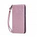 NEXCURIO [Embossed Flower] LG G3 Wallet Case with Card Holder Folding Kickstand Leather Case Flip Cover for LG G3 (Rose Gold)