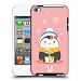 Head Case Designs Pink Kawaii Christmas Penguin Hard Back Case for Apple iPod Touch 4G 4th Gen