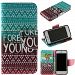 iPhone 5s / 5 / SE Case, Winfrey[Forever Young]PU Leather Wallet Case Protective Case for Apple iPhone 5s / 5 / SE