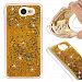 Galaxy J7 V 2017 Case, Galaxy J7 Sky Pro Case, Galaxy J7 Perx Case, NOKEA Soft TPU Flowing Liquid Floating Luxury Bling Glitter Sparkle Case Cover Fashion Design for Samsung Galaxy J7 2017 (Gold)