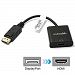 DisplayPort to HDMI Adapter Male to Female, DP to HDMI Cable 6 inch, Black