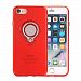 iPhone 7 Case, MCUK Shockproof Case with 1 Ring Holder, 360 Degree Rotating Ring Grip Soft TPU Protective Case with Magnetic Car Mount for iPhone 7 (Red)