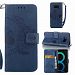 Galaxy S8 Case, Winfrey[SkullHeadFlower-Blue][Kickstand] Heavy Duty Protective Shock Resistant Wallet Case for Samsung Galaxy S8
