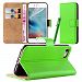 iPhone 7 Case [Premium Leather] Wallet Book Card Case Cover Pouch [Free Screen Protector With Microfibre Polishing Cloth] & [Free Touch Stylus] (Lime)