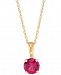 Lab-Created Ruby Pendant Necklace (5/8 ct. t. w. ) in 14k Gold