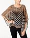 Jm Collection Petite Printed Poncho Top, Created for Macy's