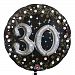 Anagram Sparkling 30 Birthday Supershape Balloon (One Size) (Black)