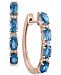 Effy London Blue Topaz (2-1/2 ct. t. w. ) & Diamond Accent Hoop Earrings in 14k Rose Gold