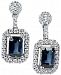 Sapphire (1-3/8 ct. t. w. ) & Diamond (1/2 ct. t. w. ) Drop Earrings in 14k White Gold