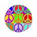 Colourful Peace Sign Design Classic Round Sticker