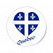 Quebec Flag Heart with Name Classic Round Sticker