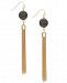 I. n. c. Gold-Tone Pave Ball & Tassel Drop Earrings, Created for Macy's