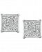Diamond Square Cluster Stud Earrings (1/2 ct. t. w. ) 10k White Gold