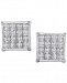 Diamond Square Cluster Stud Earrings (3/4 ct. t. w. ) in 10K White Gold