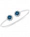 London Blue Topaz (3-1/5 ct. t. w. ) & Diamond Accent Cuff Bracelet in Sterling Silver