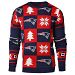 New England Patriots NFL Patches Ugly Crewneck Sweater