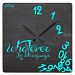 Whatever, I'm Late Anyways mint and chalkboard Square Wall Clock