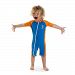 Infant Size M Sun Protection One-piece Blue/orange Swimsuit Spf+50 Age 12-24 Month