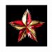 Theme Machine Foil Starburst Decorations (Pack of 12) (One Size) (Red/Gold)