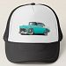 1956 Chevy Belair Turquoise-White Car Trucker Hat