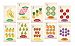 Nursery Decor 08x10 Inch Print, Fruits Counting Cards, Number Flash Cards 1 - 10, Kid's Decor, Eco-Friendly Print, Wall Letters And Numbers
