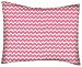 SheetWorld Crib / Toddler Percale Baby Pillow Case - Bubble Gum Pink Chevron Zigzag - Made In USA
