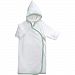 Under the Nile Bath Time Favorites Hooded Terry Kimono in Sage Trim (New Born to 6 months)